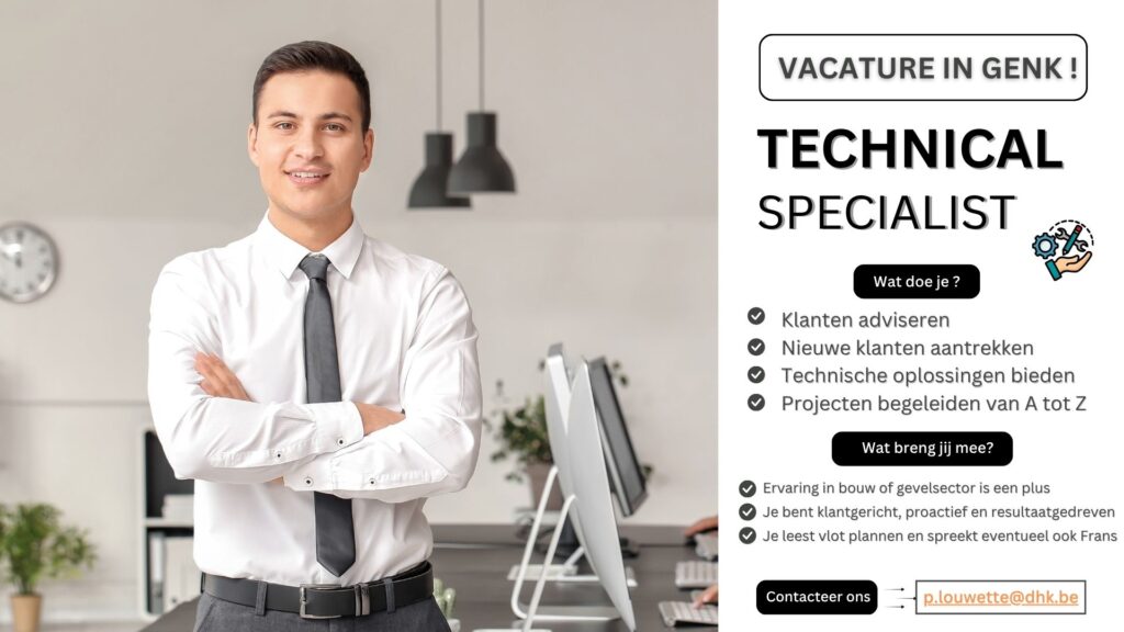 vacature in genk technical specialist