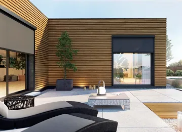 De RS Smart 85/100/130 behoren tot onze reeks screens, geïnstalleerd op een huis